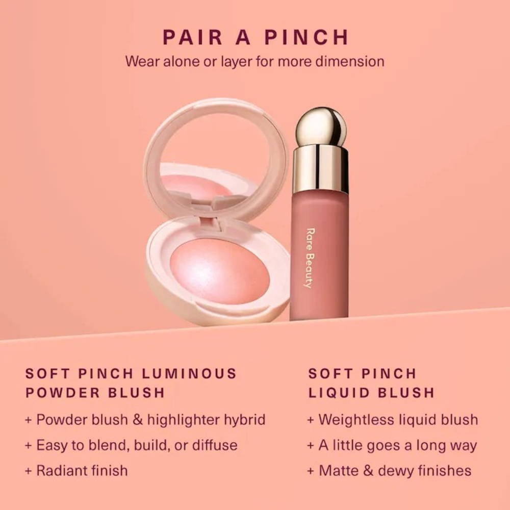 Rare Beauty VIRTUE Soft Pinch Dewy Liquid Blush | NEW | NWT BNIB - Picture 6 of 15